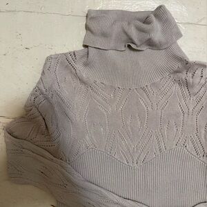 Free People Gray Knit Bodysuit